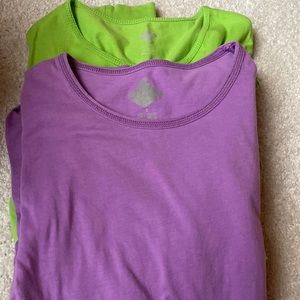 Med couture green under scrub and peaches purple under scrub tee